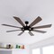 Vaxcel Burlington 68-in Bronze Farmhouse Windmill Indoor Outdoor Ceiling Fan with LED Light Kit and Remote F0092 - alternate 2